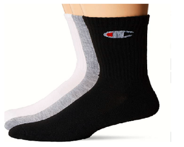 Champion Men’s Double Dry Crew Socks 6-Pack in White/Grey/Black (Sizes 6-12) Only $8.55! (Reg. $19)