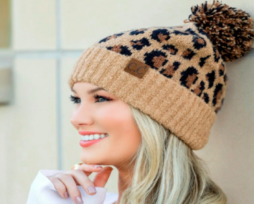 CC Leopard Pom Beanie (Multiple Colors) Only $16.99 Shipped! (Reg. $30)