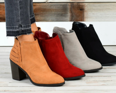 Darling Woven Stacked Heel Booties Just $46.99 Shipped! (Reg. $89.99)