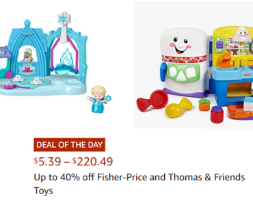 Amazon: Take Up to 40% off Fisher-Price and Thomas & Friends Toys! Today Only!