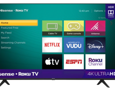 Hisense 58″ Class 4K UHD HDR Roku Smart TV Only $338 Shipped! (Reg. $426)