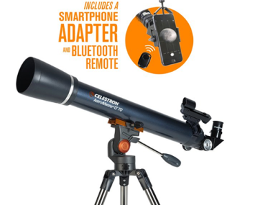 Celestron AstroMaster 70AZ LT Refractor Telescope Kit with Smartphone Adapter and Bluetooth Remote – Just $78.00! Walmart Cyber Days Ends Tonight!