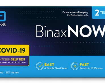 IN STOCK NOW! BinaxNOW COVID‐19 Antigen Self Test (2 Count) – Just $14.00!