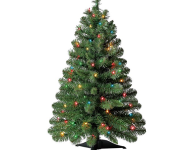 Holiday Time Pre-Lit Winston Pine Artificial Christmas Tree, Multicolor Incandescent Lights, 3′ – Just $10.00!