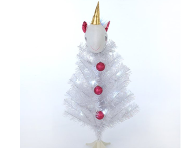 Holiday Time 24″ Pre-Lit Unicorn Tree – Just $8.49!