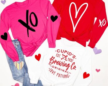 Elbow Print Valentine Tops – Only $20.98!