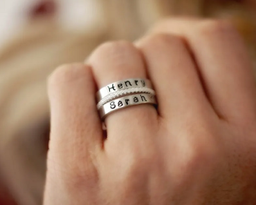 Personalized 2 Stackable Stamp Rings + Spacer Ring Only $23.49 Shipped! (Great Gift Idea!)