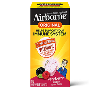 Airborne 1000mg Vitamin C Chewable Tablets with Zinc, Immune Support Supplement – Just $5.63!