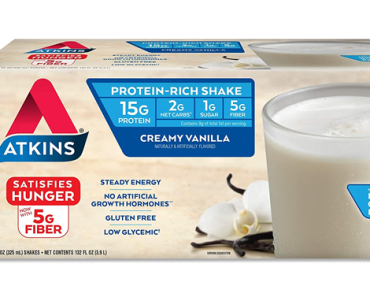 Atkins Creamy Protein-Rich Shake With High-Quality Creamy Vanilla, 12 Count – Just $7.36!