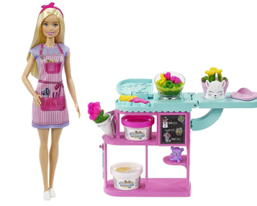 Barbie Florist Playset with 12-in Blonde Doll, Flower-Making Station – Just $10.45!