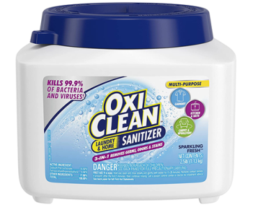 OxiClean Powder Sanitizer for Laundry, Fabric, and Home, 2.5 lb – Just $4.80!
