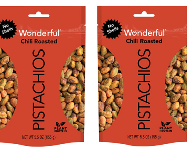 Wonderful Pistachios, No Shells, Chili Roasted, 5.5 Ounce Resealable Pouch Only $3.74 Shipped!