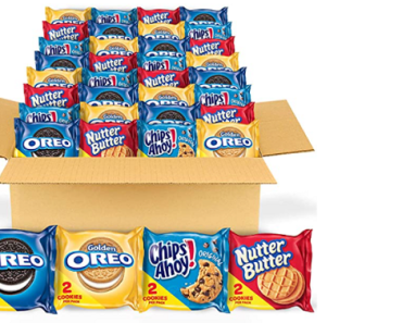 OREO Original, OREO Golden, CHIPS AHOY! & Nutter Butter Cookie Snacks Variety Pack, 56 Snack Packs (2 Cookies Per Pack) Only $12.24 Shipped!