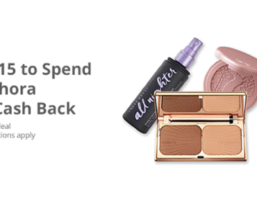Awesome Freebie! Get a FREE $15.00 to spend at Sephora from TopCashBack!