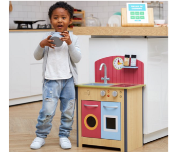 Teamson Kids Little Chef Porto Classic Wooden Kitchen Playset with Interactive Features Only $29! (Reg. $70)