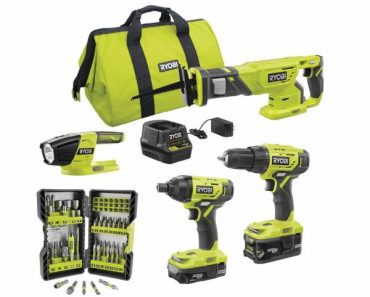 RYOBI ONE+ 18V Cordless 4-Tool Combo Kit – Only $139!