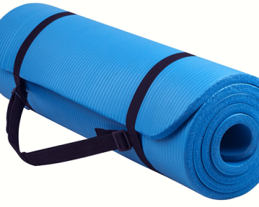 BalanceFrom GoYoga 1/2-Inch Extra Thick High Density Anti-Tear Exercise Yoga Mat w/ Carrying Strap Only $22.50! (Reg. $50)