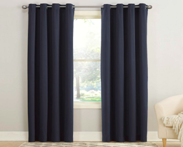 Sun Zero Room Darkening & Blackout Single Curtain Panels – Navy Blue Only $6.49! (Reg. $24.99)