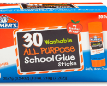 Elmer’s Washable All Purpose Glue Sticks 30 Count Only $7.13! (Reg. $14.99)