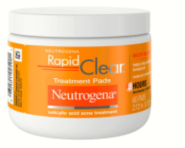 Neutrogena Rapid Clear Maximum Strength Treatment Pads 60-Count Jar Only $6.15! (Reg. $10.69)