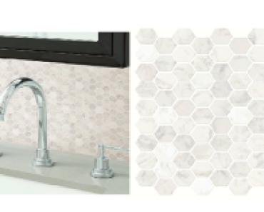 In Home Hexagon Faux Marble Peel & Stick Backsplash Tiles 10 pk Only $14.46! (Reg. $26.99)