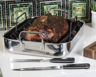 Viking Culinary 3-Ply Roasting Pan w/ Rack & Carving Set – Only $99.98!