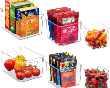 Set of 6 Clear Plastic Pantry Organizers Only $14.99!