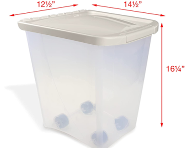 Van Ness 25-Pound Food Container with Fresh-Tite Seal with Wheels – Just $12.99!