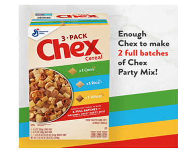 Chex Cereal Party Mix Variety Pack, Corn, Rice and Wheat Chex – Just $5.51!