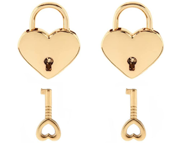 Small Gold Metal Heart Shaped Padlock Mini Lock with Key – Pack of 2 – Just $6.99!