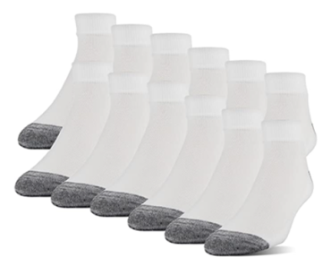Gildan Men’s Polyester Half Cushion Low Cut Socks, 12-pack – Just $7.98!