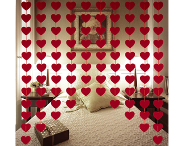 Red Felt Garland Hanging String Hearts – Just $9.99!