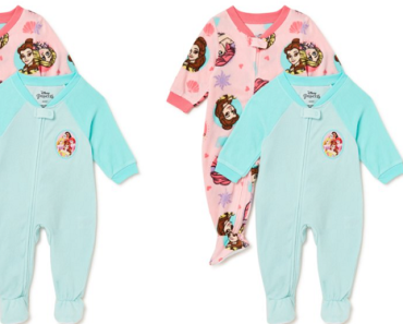 Disney Princess Toddler Girls Pajama Blanket Sleeper, 2-Pack, Sizes 12M-5T Only $10! (Reg. $20)