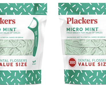 Plackers Micro Mint Dental Floss Picks, 300 count Only $4.98 Shipped!