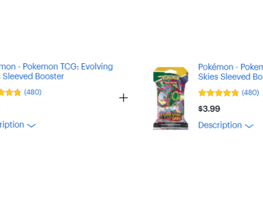 FREE Pokémon Booster Pack when You Buy 4!