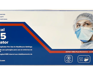 ACI Surgical N95 Respirator Mask, 50 ct. (Model 3120) – Just $29.98!