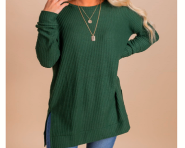 Long Length Waffle Top | S-XL (Multiple Colors) Only $19.99 + FREE Shipping! (Reg. $50)