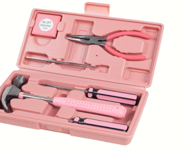 Household Hand Pink 9 Piece Tool Set Only $10.98! (Reg. $20)
