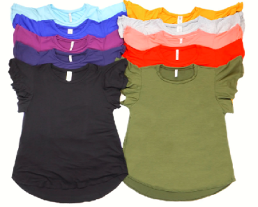Essential Ruffle Sleeve Top Only $14.99 Shipped! (Reg. $34.99)