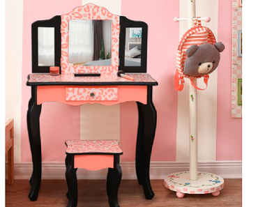 Ktaxon Kid’s Wooden Vanity Table and Stool Set with 3 Mirrors Only $79.99! (Reg. $200.99)