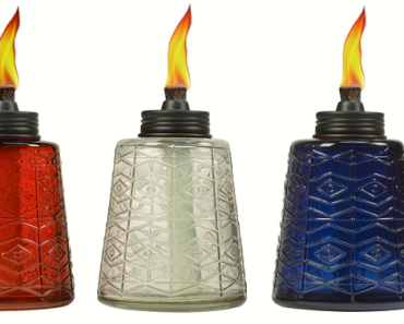 TIKI Glass Table Torches 3-Pack Only $17.99! (Reg. $30)