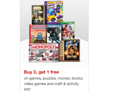 Target Buy 2, Get 1 Free! Mix & Match Toys, Video Games, Books, Movies and more!