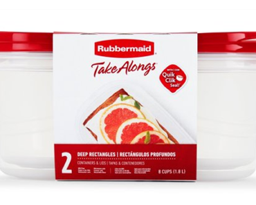 Rubbermaid TakeAlongs Deep Rectangle Food Storage Container (Set of 2), 8 Cups – Just $2.86! Back in Stock!
