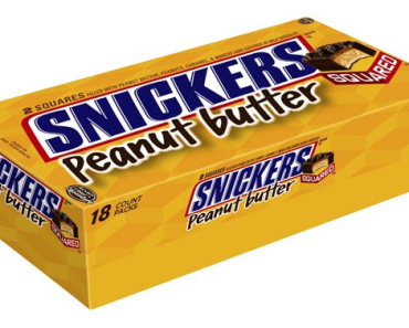SNICKERS Peanut Butter Squared Singles Size Chocolate Candy Bars – 18 Count Box – Just $13.73!
