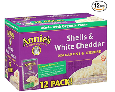 Annie’s Shells & White Cheddar Mac and Cheese (Pack of 12) – Only $10.59!