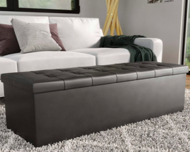 Edenbrook Foldable Bench Seat Storage Ottoman in black Only $54.84 Shipped! (Reg. $76.47)