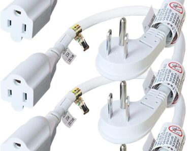 FIRMERST Flat Plug 1-Ft Extension Cord (Pack of 3) – Only $7.99! Prime Member Exclusive!