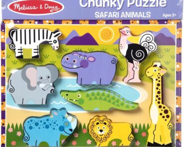 Melissa & Doug Safari Wooden Chunky Puzzle – Only $5!
