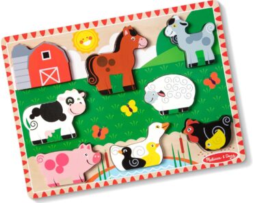 Melissa & Doug Farm Wooden Chunky Puzzle – Only $5!