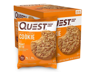 Quest Nutrition Peanut Butter Protein Cookie, High Protein, Low Carb, 12 Count – Just $11.13